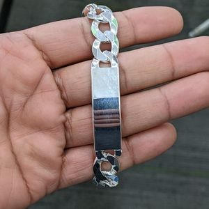 925 Sterling silver cuban ID bracelet